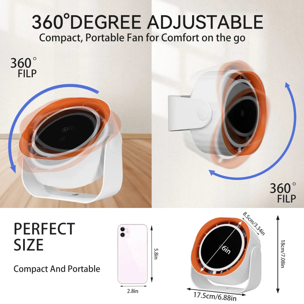 Portable Rechargeable Desk Fan